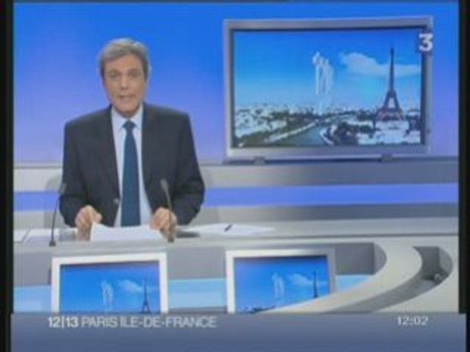 Manifestation contre l'A104 : 04fevrier2007 12h JT france3