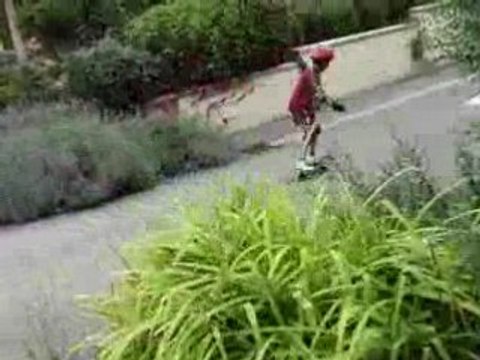 Un boulet fait du skate