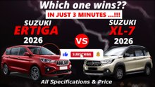 2026 Suzuki Ertiga vs 2026 Suzuki XL7 | 3-Minute Car Battle