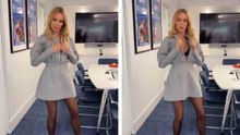 Britische Moderatorin sorgt mit Tweedkleid und ungewöhnlichem Detail für Aufmerksamkeit