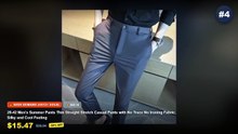 Why Everyone Is Buying Top 5 Stretchy Straight Pants For Daily Wear - 2025 Spring Summer Ultra thin Men's Stretch Slim S...
