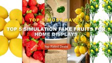 Top 5 Simulation Fake Fruits For Home Displays: Top 5 Best Sellers - 1/3Pcs Lemon Branches with Fruit Artificial Green P...