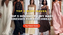 Why Everyone Is Buying Top 5 Holiday Flowy Maxi Dresses For Beachwear - Solid Summer Womens One Shoulder Maxi Dress Loos...