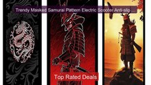 Trendy Masked Samurai Pattern Electric Scooter Anti-slip Stick... -- Best Buy 2026 | Great Quality!