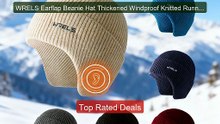 WRELS Earflap Beanie Hat Thickened Windproof Knitted Running C... -- Best Buy 2026 | Great Quality!