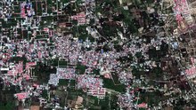 Satellite imagery: Ground movement during the earthquake in Palu, Sulawesi Island, Indonesia.