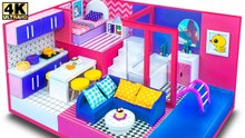 DIY Miniature Cardboard House #217 ❤️ Make Mini Swimming Pool, Bathroom, Bedroom, Kitchen for Two