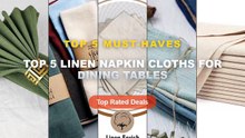 Amazing Top 5 Linen Napkin Cloths For Dining Tables You Need To See - Set of 12 Linen Flax Cotton Cloth Dinner Napkin Na...