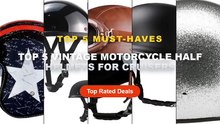 Cheap & Best Top 5 Vintage Motorcycle Half Helmets For Cruisers Unboxing & Review - Silver Casco De Moto Motorcycle Retr...