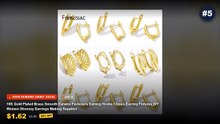 Cheap & Best Top 5 Gold Plated Earring Hook Connectors Unboxing & Review - 10pcs Stainless Steel Gold Color Plated Huggi...