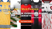 Top 5 Best Top 5 Men Y2K Oversized Rugby Jerseys (Must Have!) - 2026 New Men 3D Print Salford Red Devils Rugby Jersey Y2...