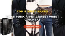 Amazing Top 5 Punk Rivet Corset Waist Cinchers You Need To See - 1pcs Fashionable Gothic Corset Belt Triple Buckle with ...