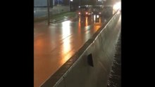 Alagamento na entrada de Marcílio de Noronha, em Viana