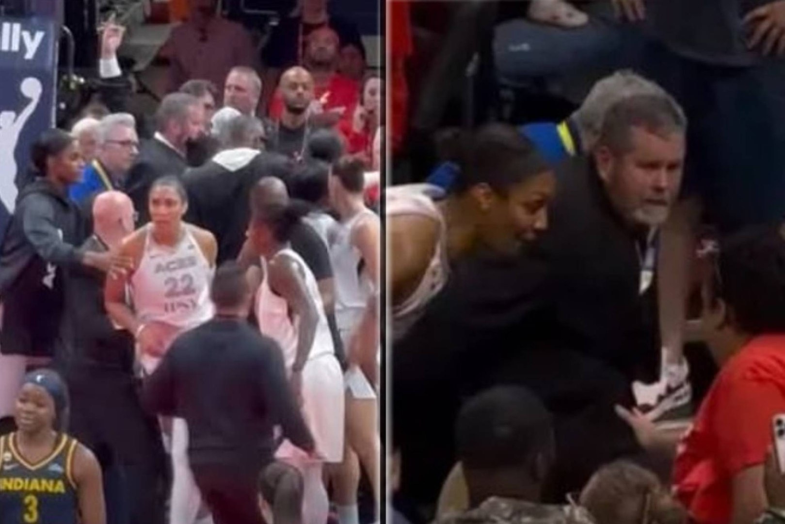 A'ja Wilson se enfrenta a un aficionado en la WNBA: "Si veo a un hombre que me señala... Es inaceptable"