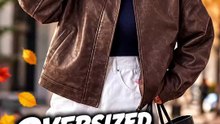 PRETTYGARDEN Women’s Oversized Faux Leather Motorcycle Jacket | Trend Pickz