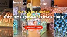 Cheap & Best Top 5 DIY Handmade Flower Night Lamps Unboxing & Review - DIY Tulip Flower Cube Lamp Handmade Craft Simulat...