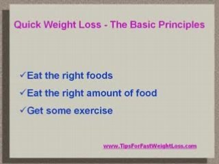 Quick Weight Loss - The Basic Principles