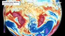 Quarta-feira, 30 de setembro: Anomalia de temperatura em 850 hPa