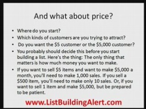 List Building & Converting Buyers