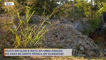 Trailer do Cidade Obra do Cras abandonada em Santa Mônica