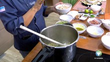 Espaço gourmet sopa de ervilha