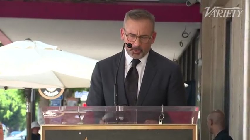 Steve Carell honors Greg Daniels during his Hollywood Walk of Fame ceremony
