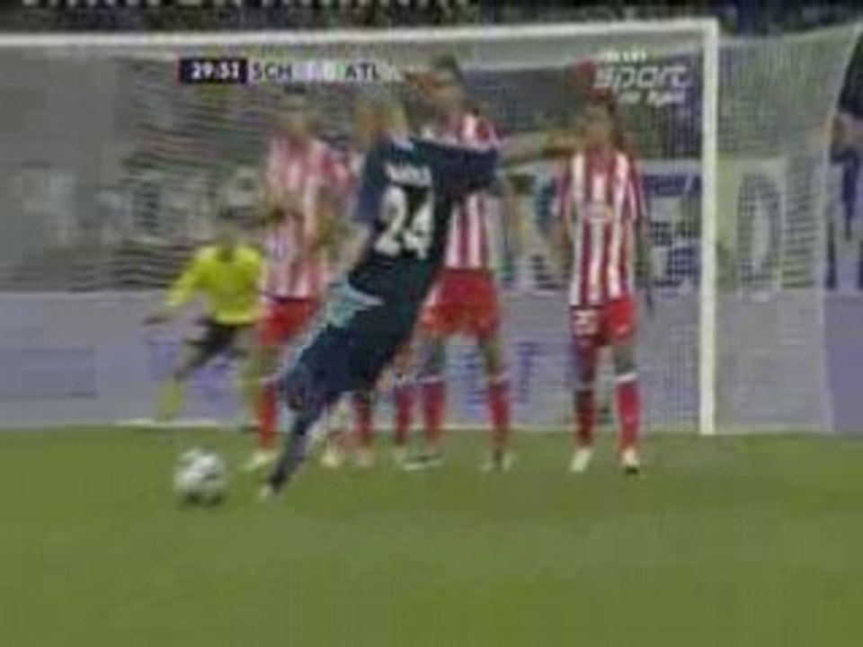Schalke 04 1 - 0 Atletico Madrid Goal: Pander