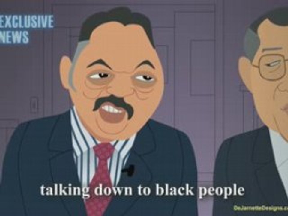 Animation of  Jesse Jackson on Barack Obama