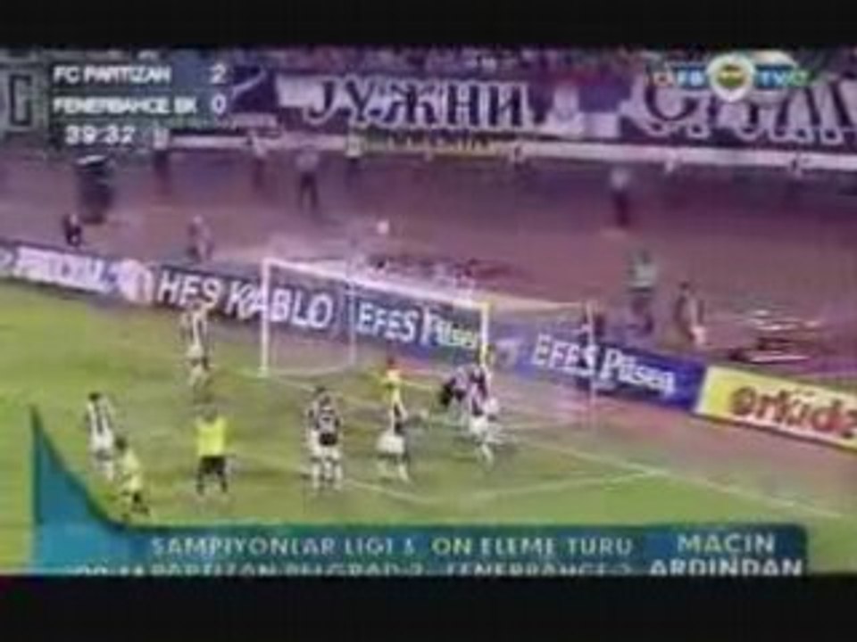 Partizan  2 - 2 Fenerbahçe resumé complet 13/08/2008