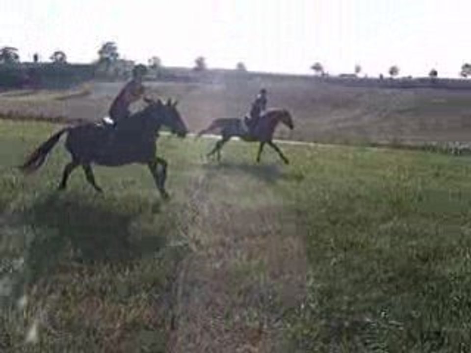 Galop avec Sarah.
