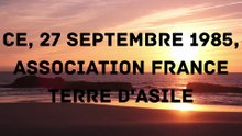 CE, 27 septembre 1985, Association France Terre d'Asile