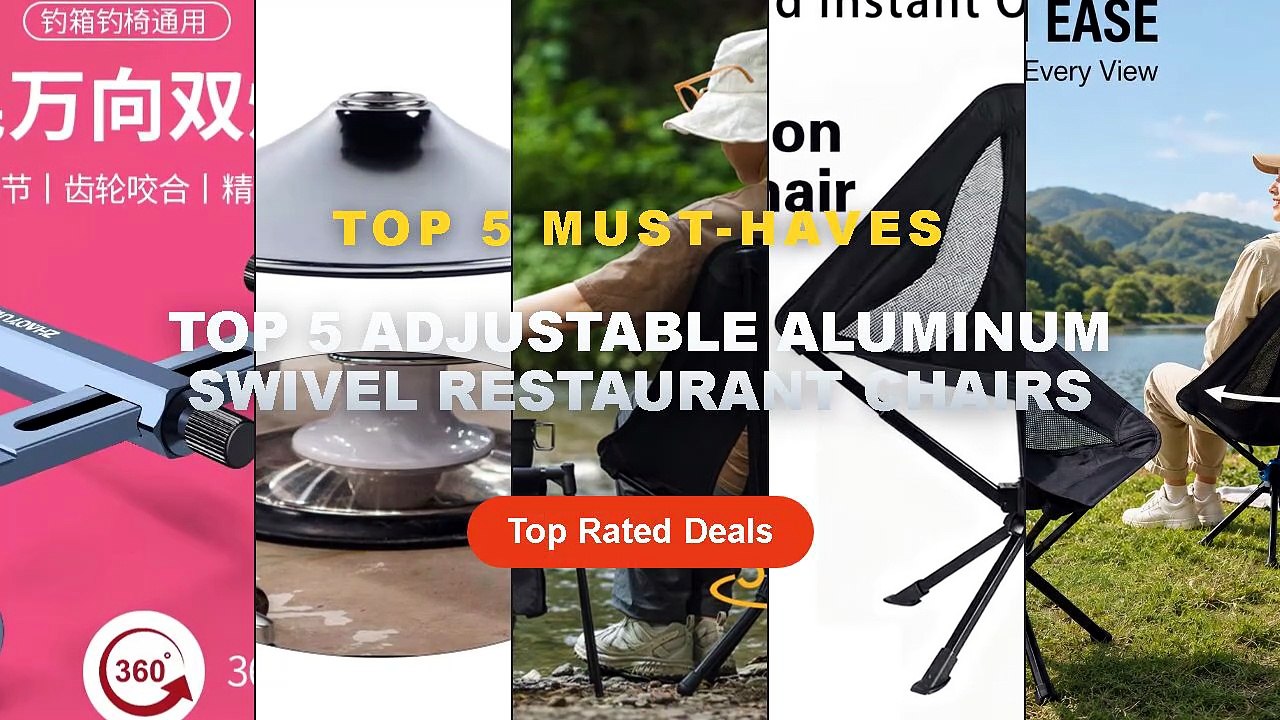 Top 5 Best Top 5 Adjustable Aluminum Swivel Restaurant Chairs (Must Have!) - Outdoor Rotating Camping Chair 360° Swivel ...