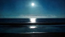 Quiet Night Ocean Waves 🌙 Low Tide Shore | Relaxing Natural Sounds for Sleep & Meditation
