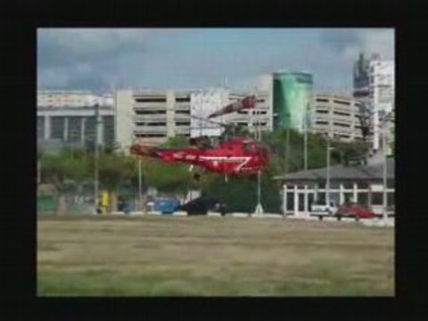 Decollage d'une Alouette III securite civile Juillet 2008