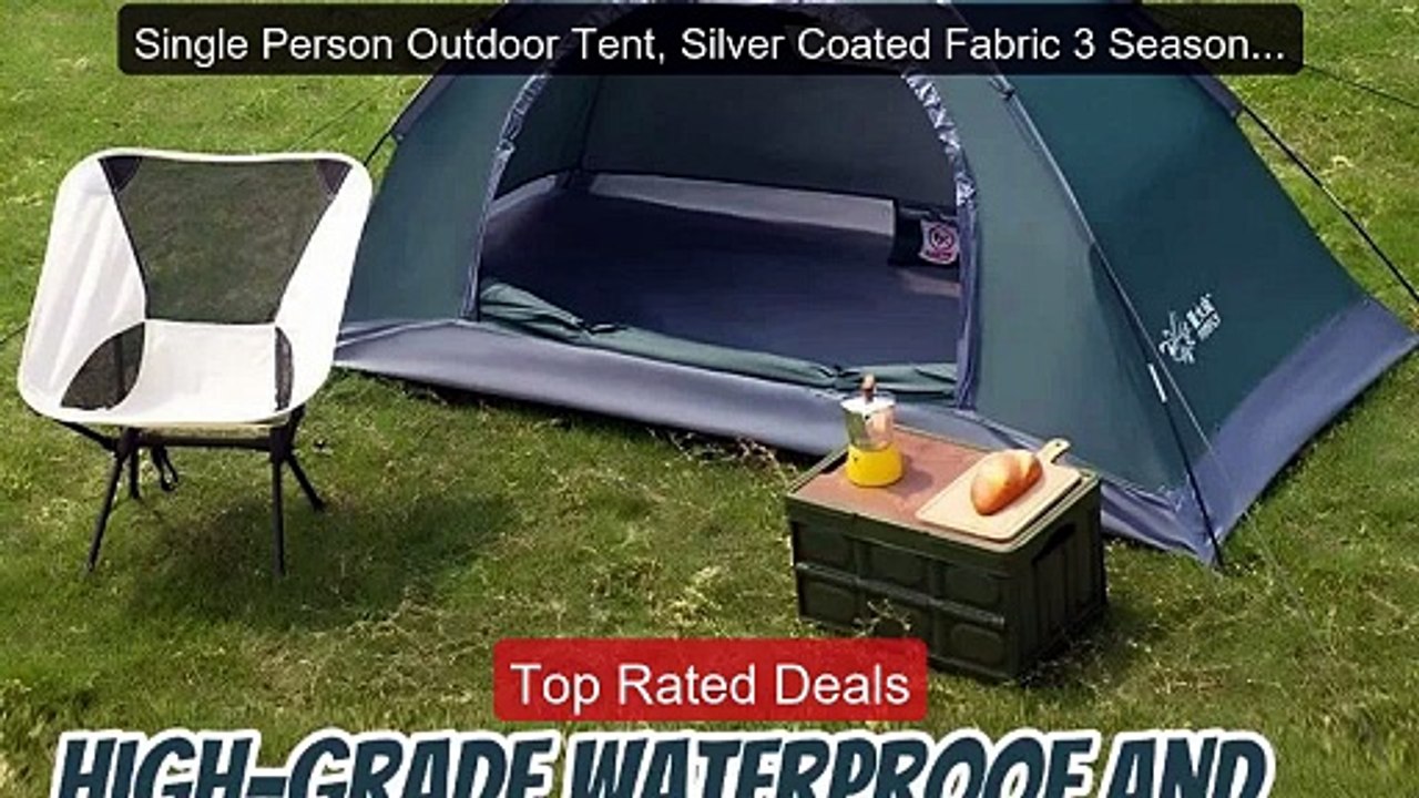 Single Person Outdoor Tent, Silver Coated Fabric 3 Season C... -- Top Pick 2026 | Unbeatable Price!