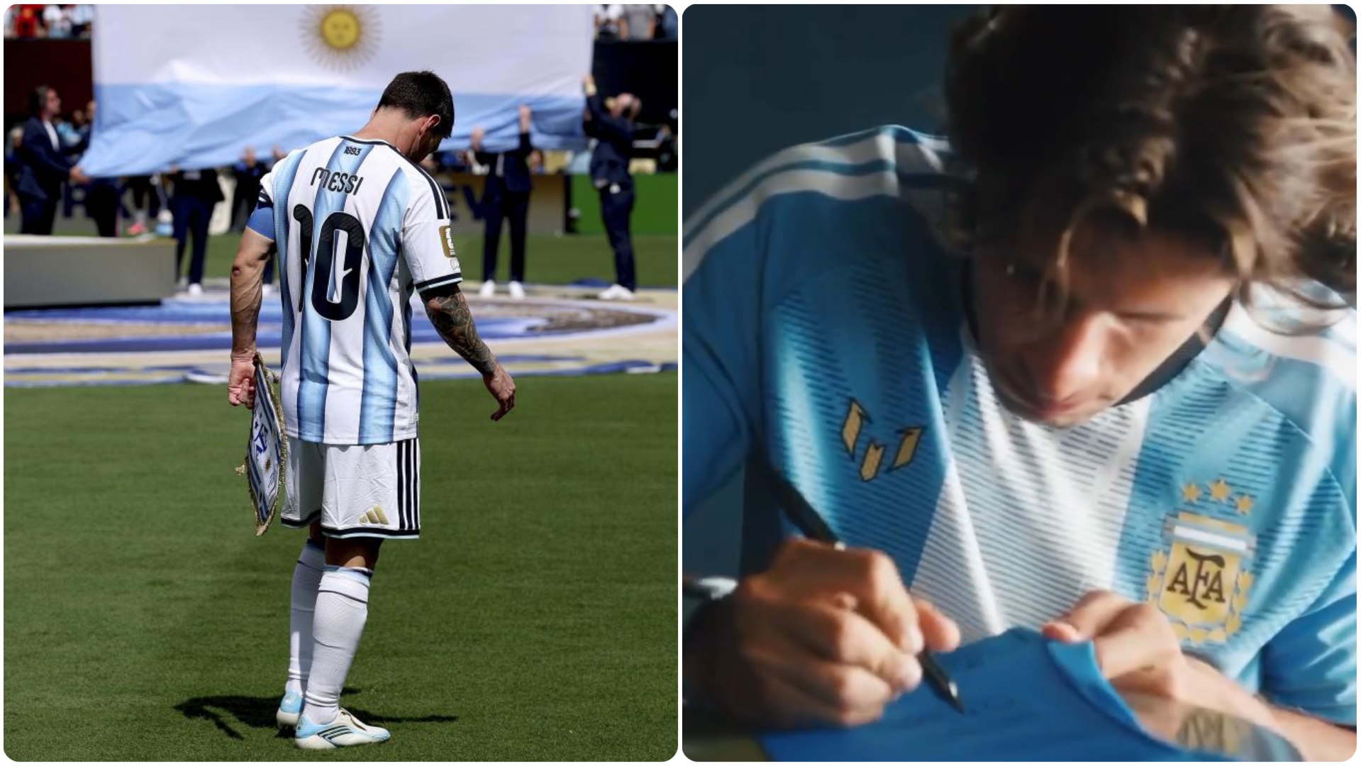 La emotiva despedida de Messi: sus compañeros le dejan un mensaje en una camiseta