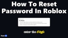 How to reset password in roblox (Step by Step)