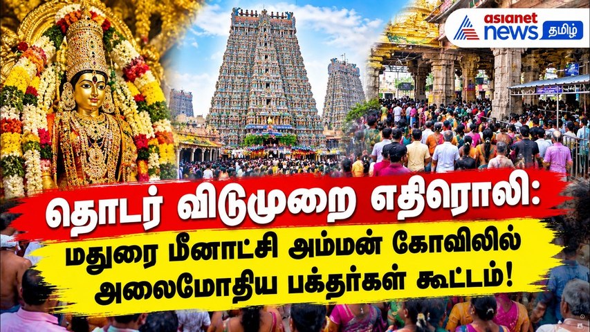 தொடர் விடுமுறை எதிரொலி: மதுரை மீனாட்சி அம்மன் கோவிலில் அலைமோதிய பக்தர்கள் கூட்டம்!