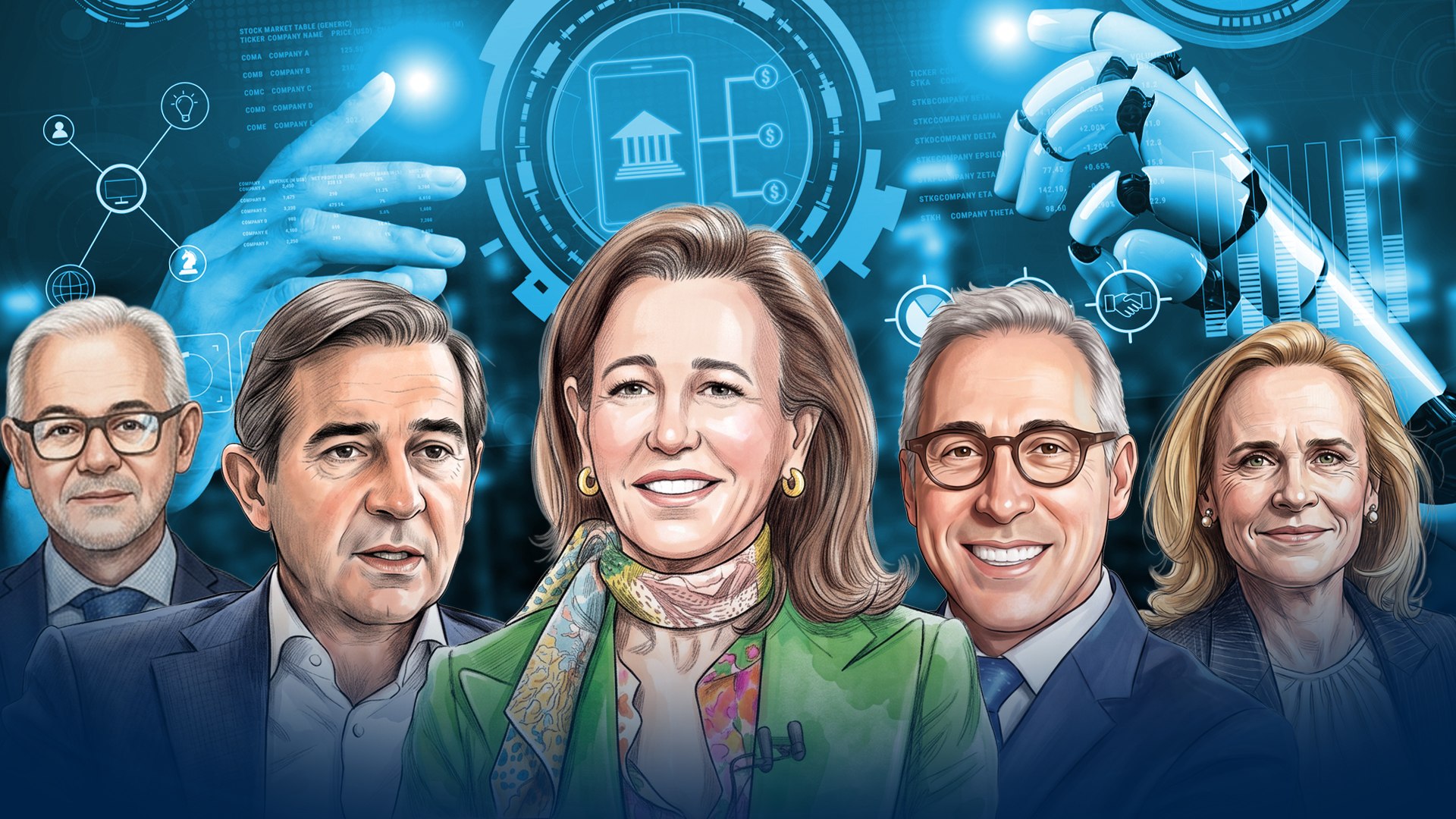 Los directivos que pilotan la revolución de la IA en la banca española