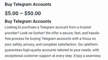 Buy Sell Telegram Accounts Online