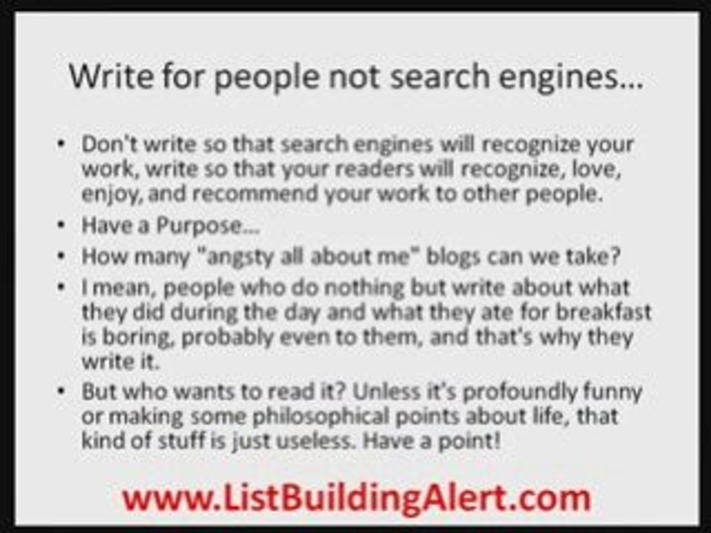 ⁣List Building and Creating Blogs