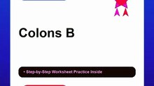 Grade 5 Colons B Practice Worksheet Tutorial
