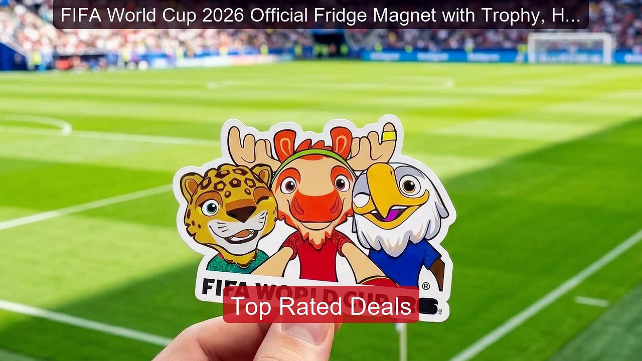 FIFA World Cup 2026 Official Fridge Magnet with Trophy, Hos... -- Top Pick 2026 | Unbeatable Price!