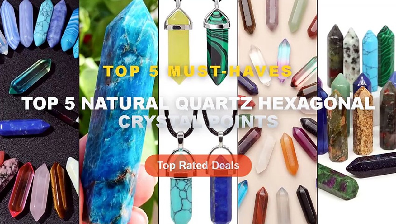 Top 5 Natural Quartz Hexagonal Crystal Points: Top 5 Best Sellers ...