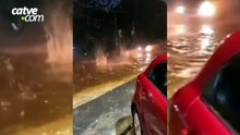 Granizo gigante assusta moradores e danifica carros no Paraguai