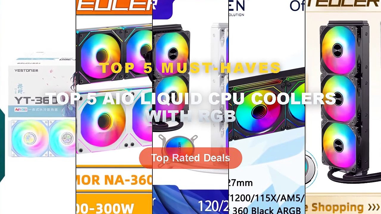 Cheap & Best Top 5 AIO Liquid CPU Coolers With RGB Unboxing & Review ...