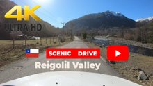 Driving between mountains ⛰️🏔️ Patagonia | Reigolil Valley 2020 | CHILE 60 fps