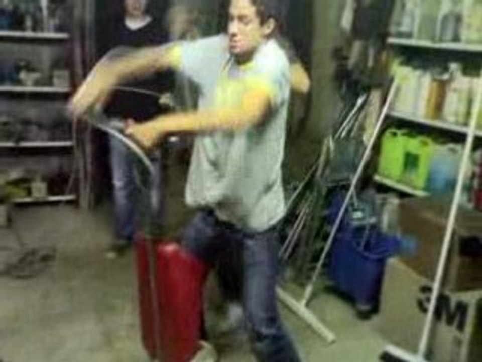 Pierre teste la machine ^^