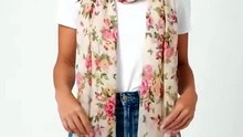 How to Style a Floral Scarf with Casual Jeans and a White Tee