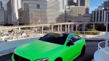 Green car.